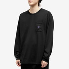 Needles Men's Long Sleeve Pocket T-Shirt in Black