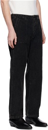 Re/Done Black Modern Utility Trousers
