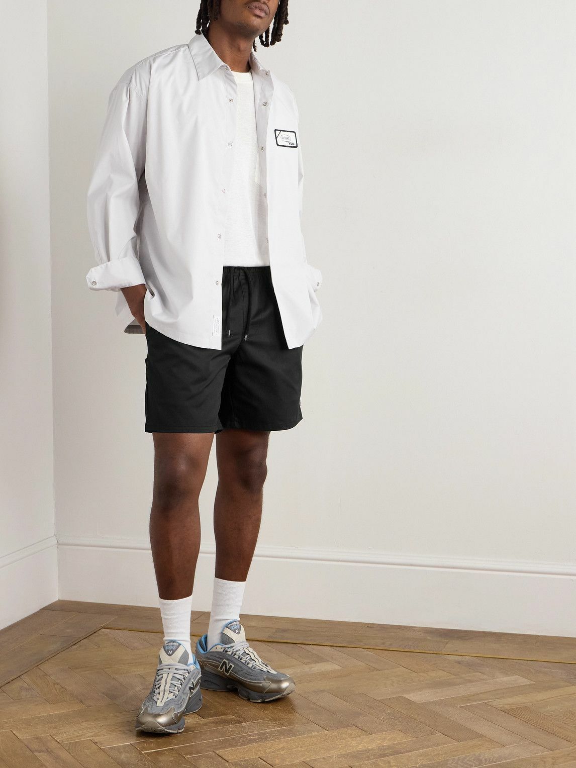 WTAPS - Straight-Leg Twill Drawstring Shorts - Black
