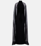 Ralph Lauren Collection Tilly caped jersey gown