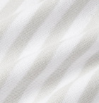 John Smedley - Striped Sea Island Cotton Sweater - Gray