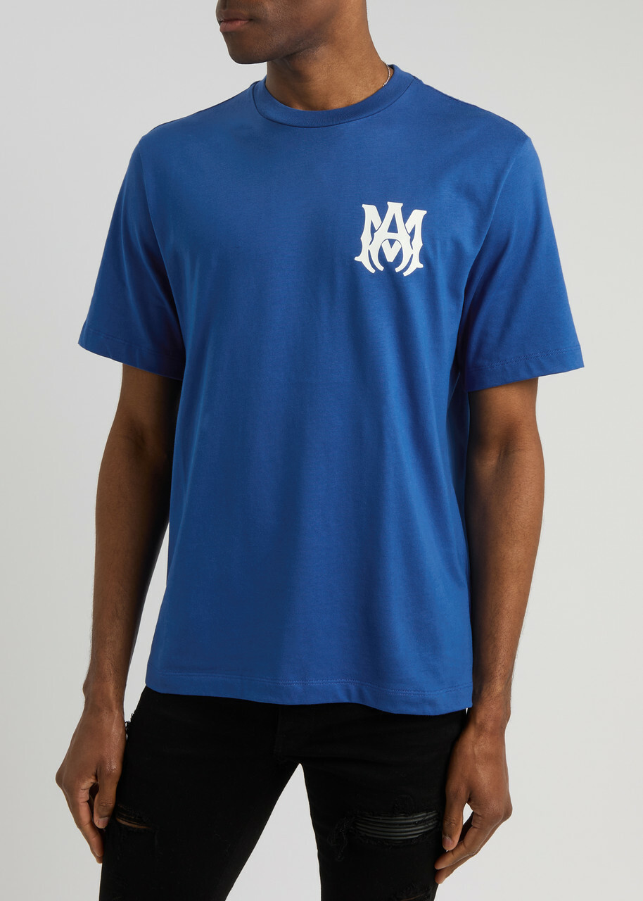 Amiri Logo-print Cotton T-shirt Blue Amiri