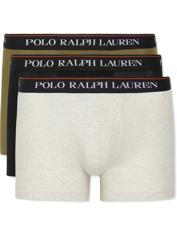 Photo: Polo Ralph Lauren - Three-Pack Stretch-Cotton Jersey Boxer Briefs - Multi