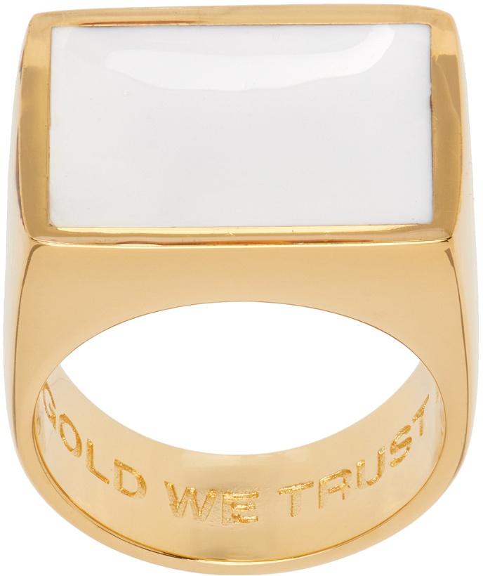 Photo: IN GOLD WE TRUST PARIS Gold Square Signet Ring