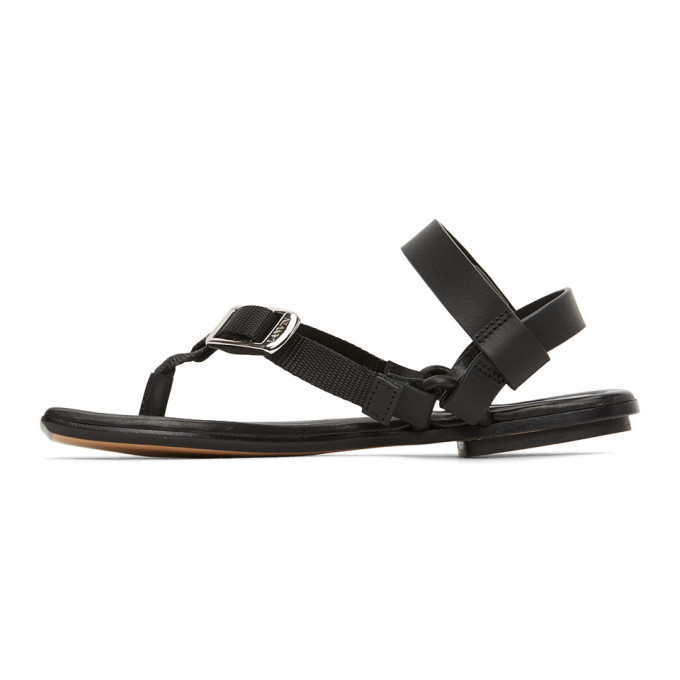 Lanvin Black Ankle Strap Thong Sandals Lanvin display picture 2