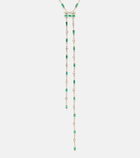 Shay Jewelry 18kt gold necklace with emeralds and diamonds