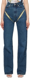 Y/Project Blue Cut Out Jeans