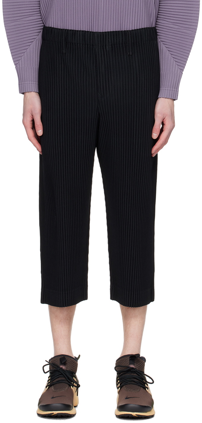 Homme Plissé Issey Miyake Black Tailored Pleats 1 Trousers Homme 