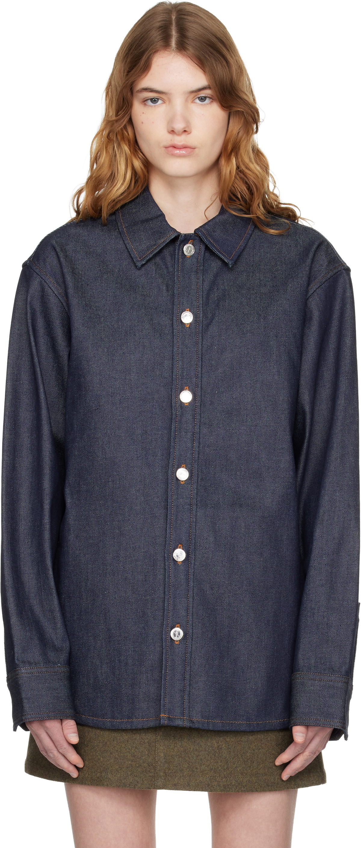 A.P.C. Navy Denim Overshirt