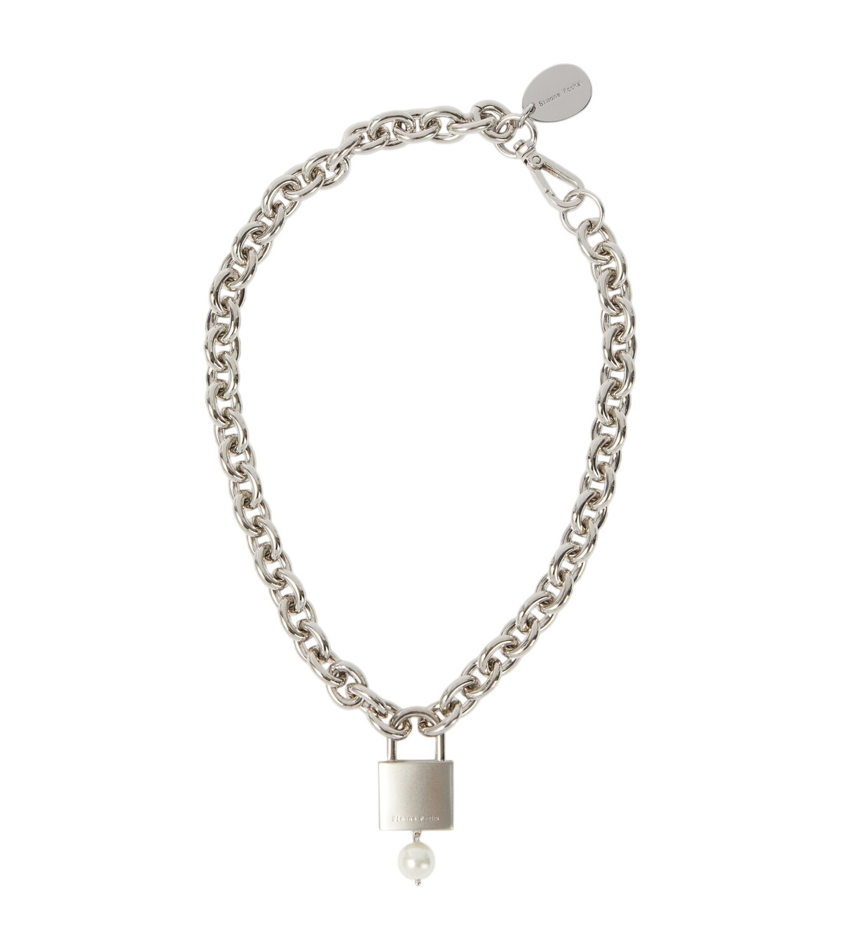 Simone Rocha Silver Faux-Pearl & Crystal Daisy Floret