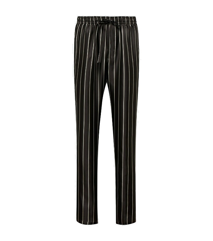 Photo: Dolce&Gabbana Striped silk pajama bottoms