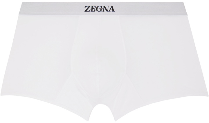 Photo: ZEGNA White Jacquard Boxer Briefs