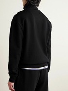 Maison Kitsuné - Logo-Appliquéd Cotton-Jersey Half-Zip Sweatshirt - Black
