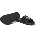 Gucci - Pursuit Logo-Embroidered Canvas and Rubber Slides - Black