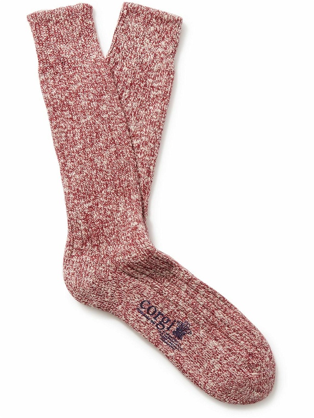 Photo: Corgi - Ribbed Cotton Socks - Pink