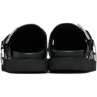 Toga Pulla Black Eyelet Metal Sabot Loafers