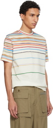 Paul Smith Off-White 'Painted Signature Stripe' T-shirt