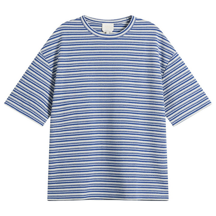 Photo: A.P.C. Men's Ray Jacquard Stripe T-Shirt in Blue/White
