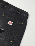 SAINT MXXXXXX - Slim-Fit Flared Double-Knee Distressed Jeans - Black