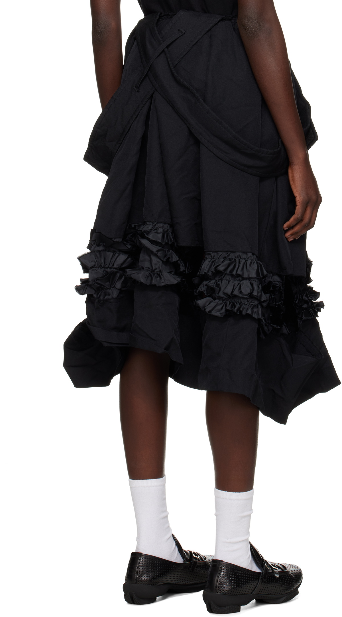 Black Comme des Garçons Black Frills Maxi Skirt