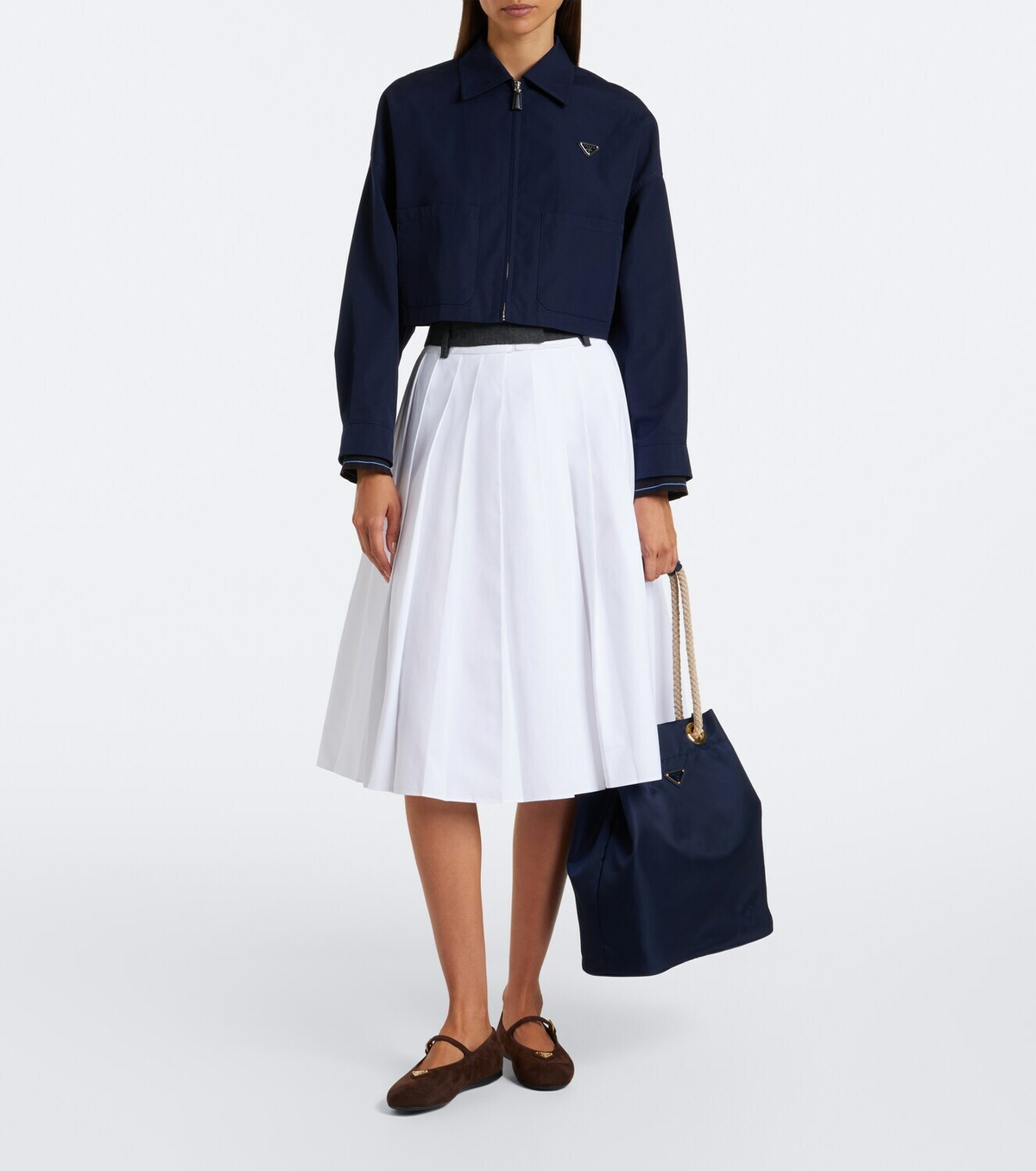 Prada Suede Mary Jane flats