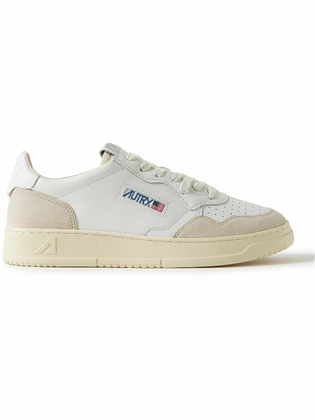 Photo: Autry - Medalist Suede-Trimmed Leather Sneakers - White