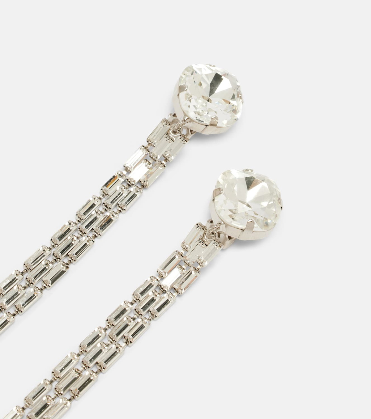 Alessandra Rich Fringed clip-on drop earrings