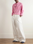Massimo Alba - Noto2 Grandad-Collar Washed Cotton-Muslin Shirt - Pink