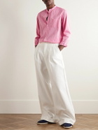 Massimo Alba - Noto2 Grandad-Collar Washed Cotton-Muslin Shirt - Pink
