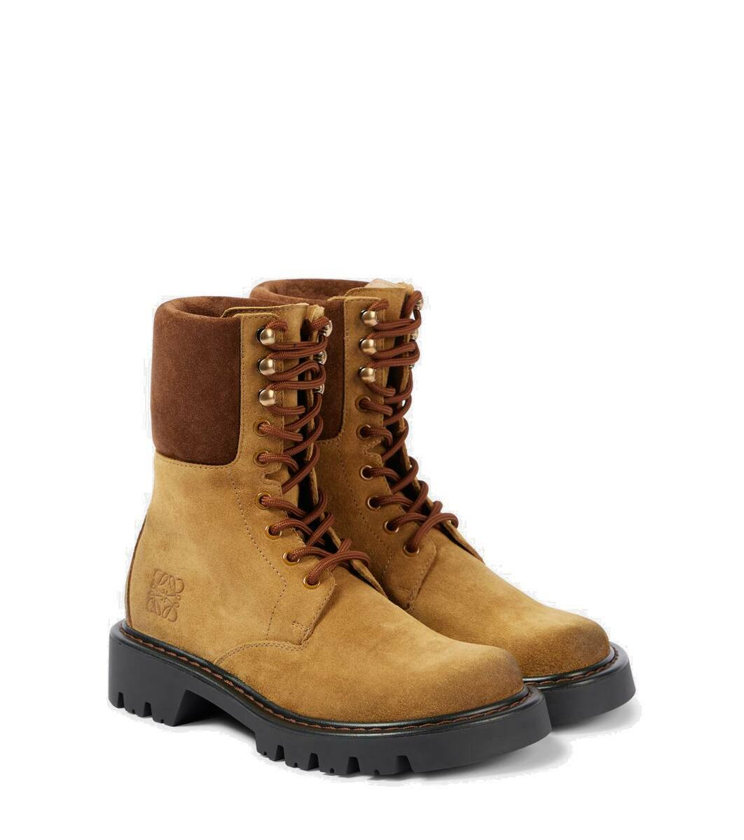 ミドルブーツ 【LOEWE】ロエベ Sierra leather combat boots