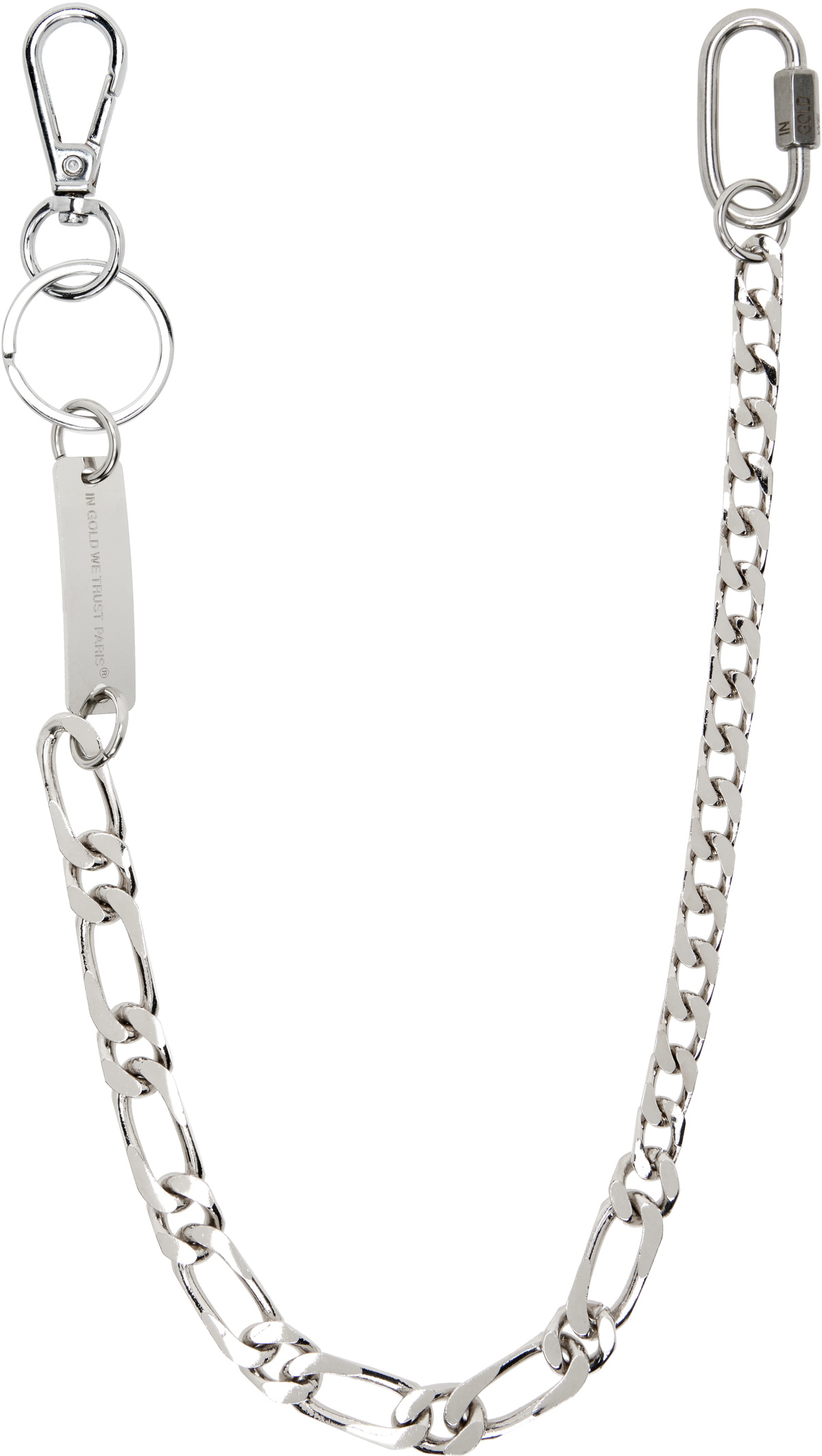 IN GOLD WE TRUST PARIS SSENSE Exclusive Silver Pants Chain