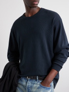 Les Tien - Waffle-Knit Cotton-Blend Sweater - Black