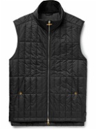 Dunhill - Corduroy-Trimmed Quilted Shell Gilet - Black