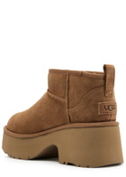 Ugg Classic Ultra Mini New Heights Suede Ankle Boots Tan