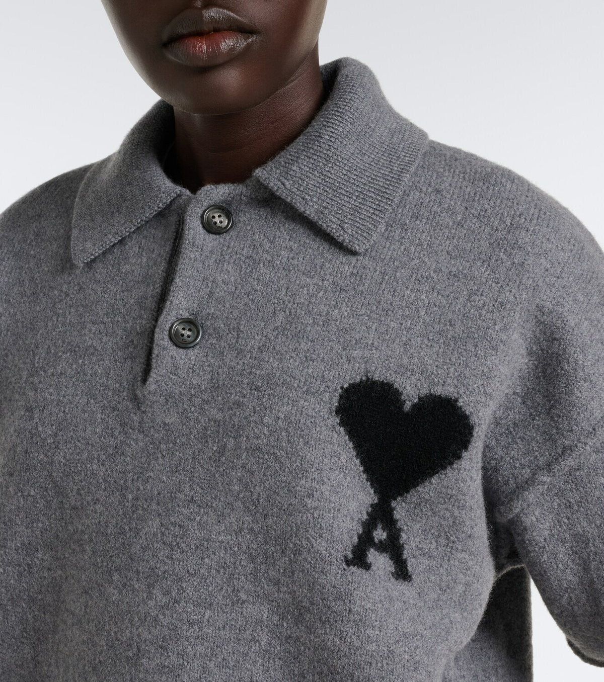 Ami Paris Ami de Coeur wool polo sweater