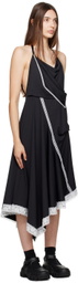 OPEN YY Black Lace Midi Dress
