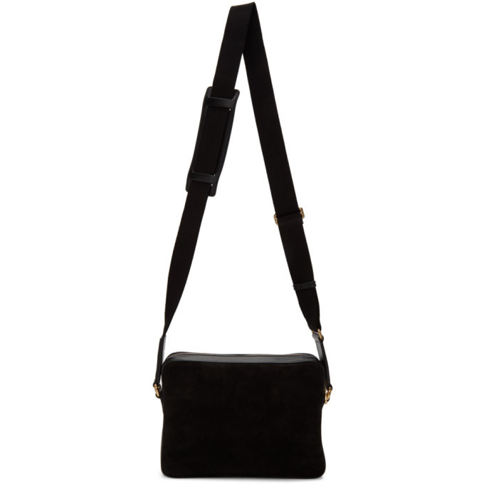 Gucci Black Suede Messenger Bag Gucci