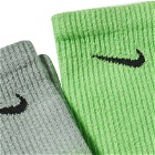 Nike Men's Everyday Plus Cushioned Crew Sock - 2 Pack in Multi