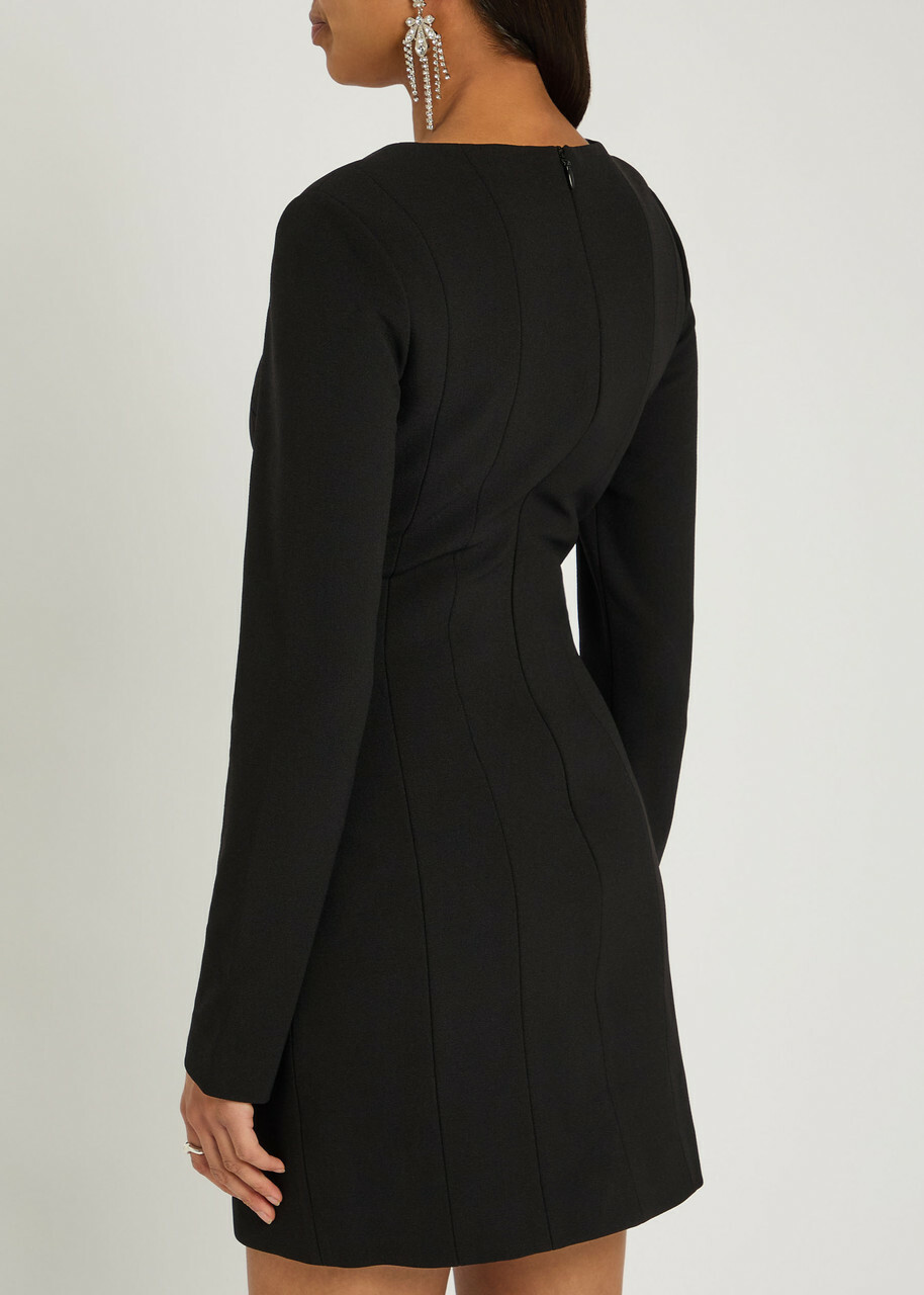 Rebecca Vallance Annaleigh Crystal-embellished Crepe Mini Dress Black