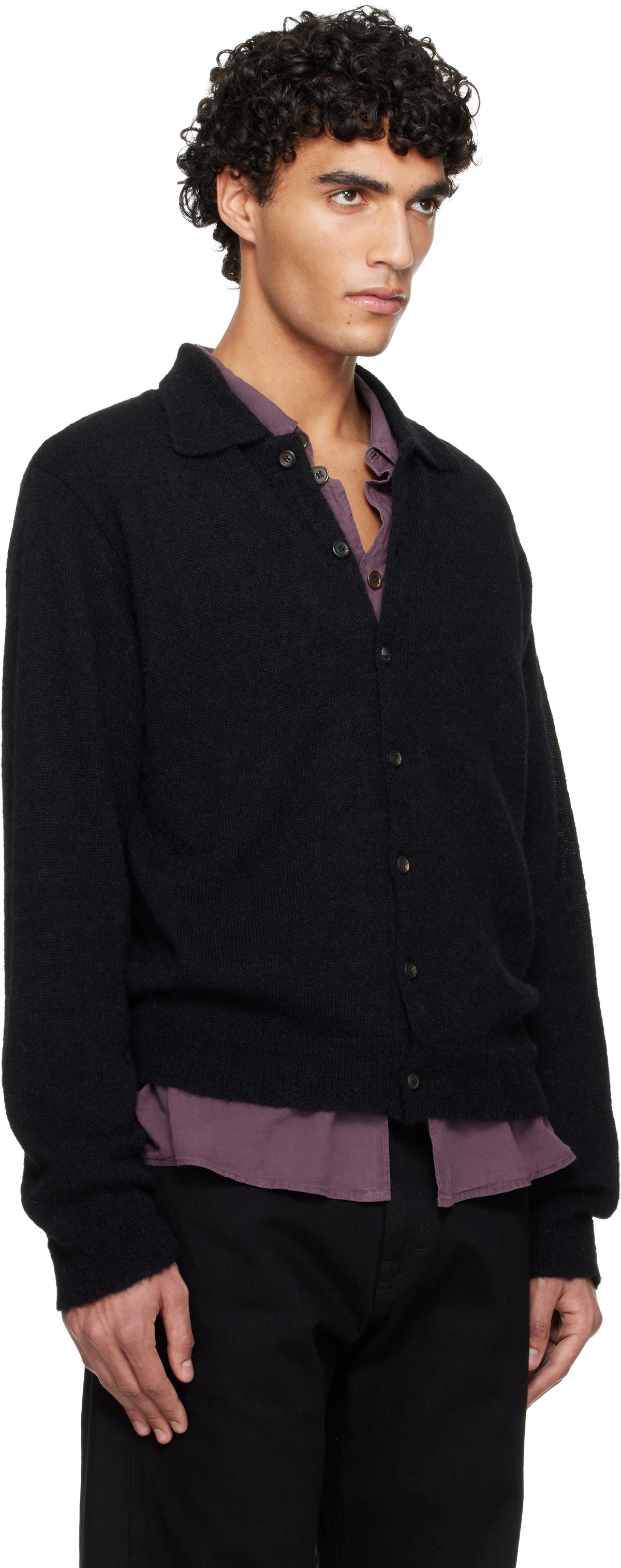 トップス OUR LEGACY EVENING POLO Black Our Legacy – Evening Polo Black Fuzzy Alpaca