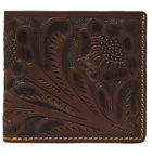 RRL - Tooled Leather Billfold Wallet - Brown