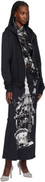VAQUERA Black Twisted Rose Hoodie