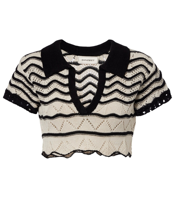 Photo: Bananhot Coco open-knit cotton-blend crop top