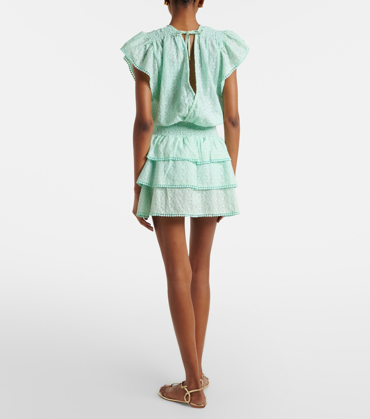 Melissa Odabash Jess embroidered cotton minidress
