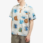 Foret Men's Hush Seersucker Vacation Shirt in Cloud Print