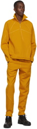 Saul Nash Yellow Twist Coverstitch High-Neck Sweater