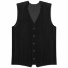 Homme Plissé Issey Miyake Men's Pleated Vest in Black