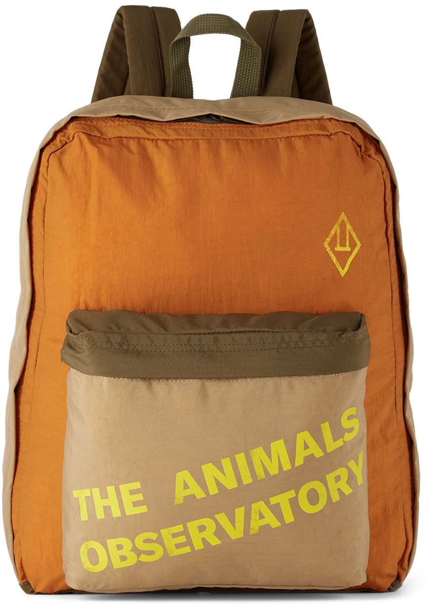 The Animals Observatory Kids Orange & Khaki 'The Animals' Backpack