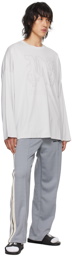 Palm Angels Gray Monogram Long Sleeve T-Shirt