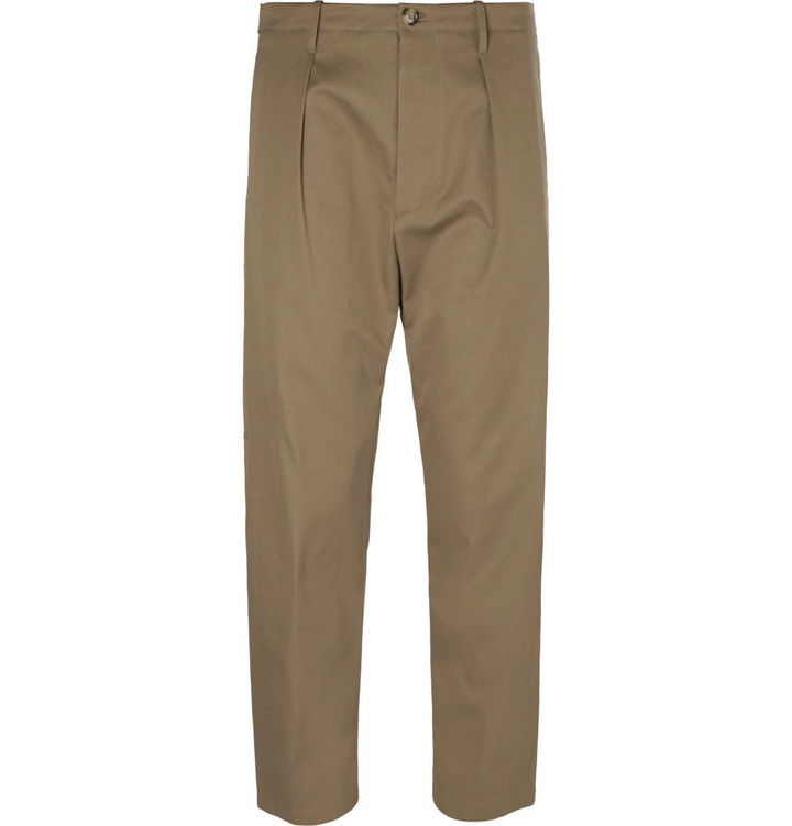 Photo: Valentino - Cropped Cotton Trousers - Men - Beige